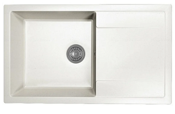 Мойка DR.Gans ТЕХНО 860 цвет белый, сифон в комплекте